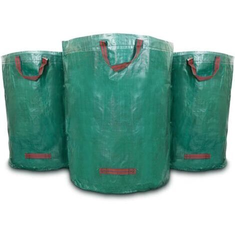 3 Sac de jardin 272L 50kg sac à déchets de jardin réutilisable avec poignées (1/4)