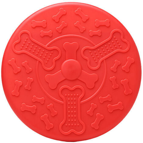 Frisbee Jouets pour chiens, Frisbee pour chiens, Pour les activités de plein air de grands chiens, Dressage de chiens(rouge) (1/5)