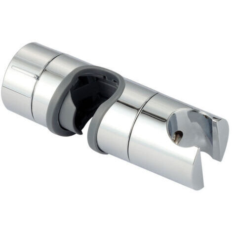Curseur barre de douche　Support de Douche 18-25mm ABS Réglable Main de Remplacement Douche Ferroviaire Head Curseur Clamp Support Bracket Chromée, pour Salle de BainCurseur barre de douch(gris)