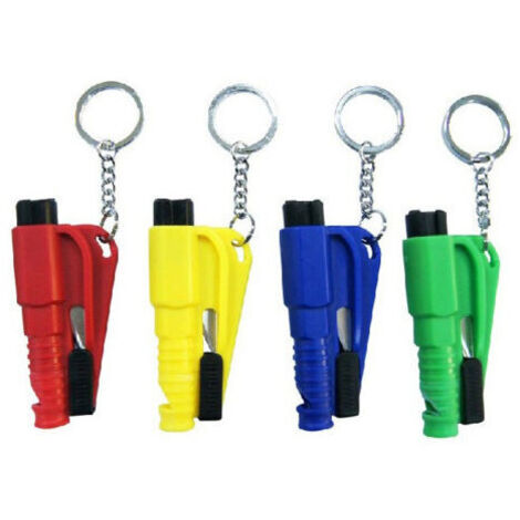 Outil de sécurité pour voiture – Brise-vitre et coupe-ceinture – Design compact et léger – Matériau plastique durable (1/5)