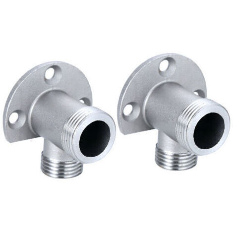 Kit d'installation tuyau robinet apparent – Cuivre chromé – Filetage 1/2 NPT x G 3/4 – Installation discrète pour douche extérieure (1/5)
