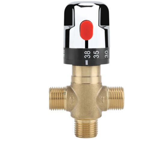 Mitigeur thermostatique de douche en laiton – Contrôle précis de la température – Interrupteur de sécurité – Débit 11,67 L/min (1/5)