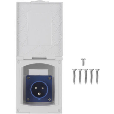 Prise de courant étanche 220V-240V 16A – Installation simple pour camping-car et remorque – Composants en cuivre pur pour conductivité
