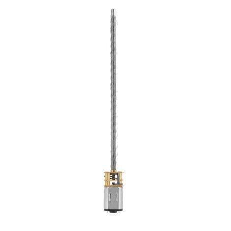 Moteur de réduction de bote de vitesses DC 6/12 V N20 avec arbre de sortie long M4 x 100 mm (12 V 600 tr/min) (1/5)