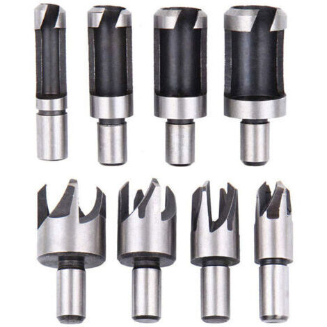 8pcs Fraise à Bouchonner Bois Outil de Coupe Bois Mèches Plug Cutter Perceuse Ensemble pour Travail du Bois 6mm /10mm/13mm/16mm, Versailles (1/5)