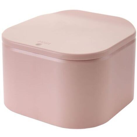 Poubelle de bureau Mini couverture de bureau européenne poubelle à ressort boîte de rangement des ordures de bureau avec couvercle poubelle boîte de rangement de bureau(rose) (1/5)