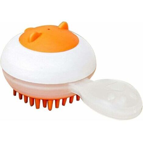 (Orange)Brosse de bain pour animaux de compagnie fournitures de bain pour chien fournitures de bain pour chiots scrubber shampooing laveur de chien pour le bain brosse de bain pour chiot