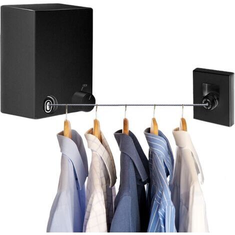 Corde à linge rétractable, longueur 4,2 m, noir (1/5)