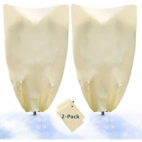 Voile Hivernage Plante , Bache D'hivernage Rouleau, Sac Vegetaux Jardin, Housse De Protection Tomate Arbre Arbuste Citronnier Olivier Palmier (2PC (Cordon), 80 x 100 cm) 56Vingt (1/5)