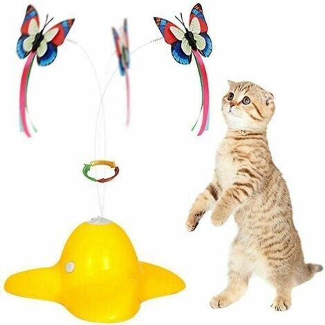 Pet Toys Jouet pour Chat Papillon Électrique (jaune) (1/5)