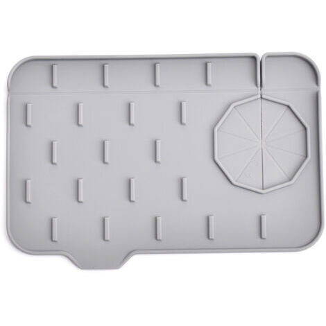 Tapis de robinet en Silicone poignée de robinet de cuisine plateau d'égouttement Double face à l'aide de tapis de robinet tapis de vidange d'évier garde-boue (1/5)