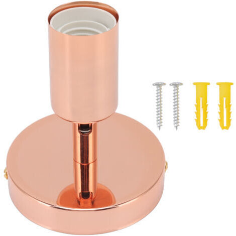 Base de lampe murale E27 E26, réglable de haut en bas à 180 degrés, douille d'ampoule de décoration en fer pour chambre à coucher et salon, or Rose (1/5)