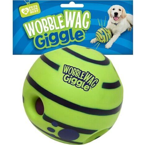 Wobble Wag Giggle Ball, jouet interactif pour chien, sons de rire amusants lorsqu'il est roulé ou secoué