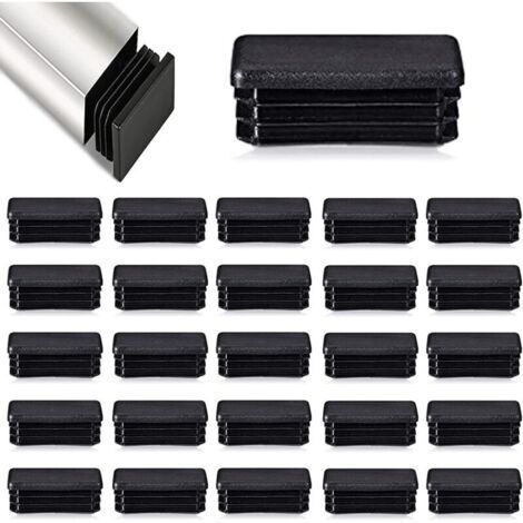 40 x 30 mm Bouchons à lamelles, Insert de conduit de clôture pour chaises à poteaux tubulaires et meubles 40 pièces (1/4)