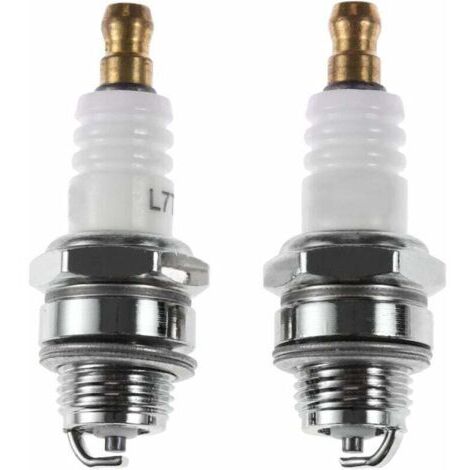 Bougie d'allumage l7t de Tronçonneuse et Débroussailleuse pour Moteur à Deux Temps,430/520 Accessoires Bougie,Accessoires pour scie à chaîne Husqvarna,2pcs (1/4)