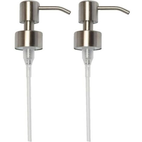 Pompe de Rechange pour Distributeur de Savon Liquide 28 mm - Acier Inoxydable, INOX à Finition brossée (1/4)