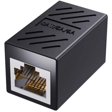 Coupleur RJ45, coupleur Ethernet en ligne pour Cat8/Cat7/Cat6/Cat5e, adaptateur d'extension Ethernet 1000 Mbit/s, connecteur LAN pour routeur, modem, commutateur, extension réseau, femelle vers femell (1/3)