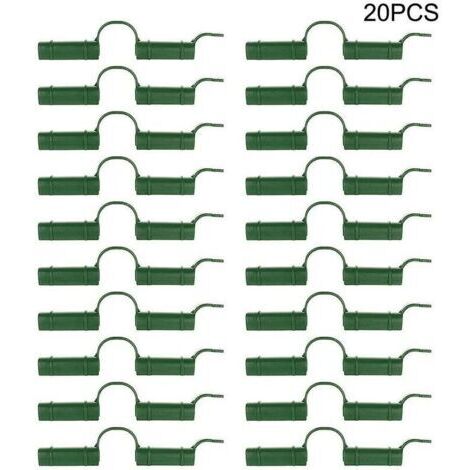 Lot de 20 clips de fixation pour serre - Pour tube de serre - Outil fixe - Pour bâche de jardin - Protection solaire. 1.1cm (1/4)