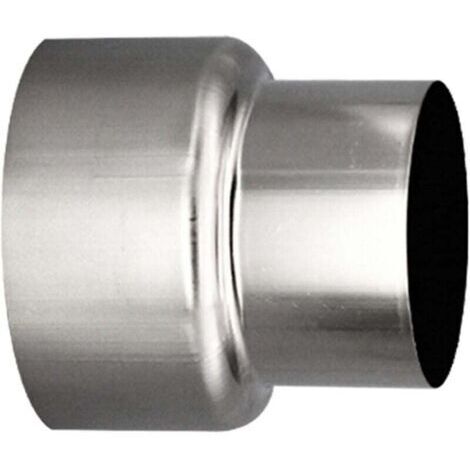 Raccord réducteur de conduit de cheminée en acier inoxydable Ø 80 mm / Ø 60 mm (1 pièce)