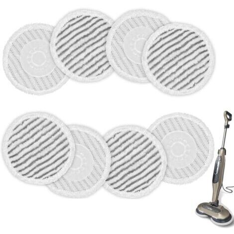 Lot de 8 tampons de rechange pour balai vapeur Shark S7001 S8001 S8201 S7201 S7000AMZ S7000 S7005 S7020 S7001C, nettoyeur vapeur et récurage tout-en-un, tampon lavable Dirt Grip Scrub (1/4)