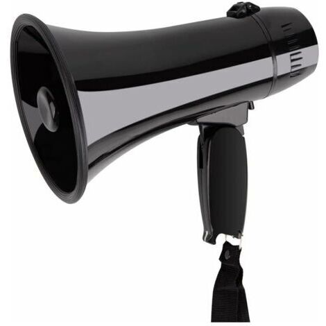 Haut-parleur mégaphone portable 20 W avec contrôle du volume et sangle,Noir (1/4)