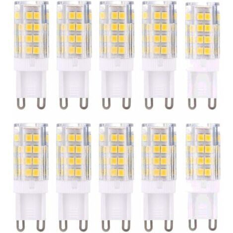 G9 LED Lampe Ampoules, Blanc Chaud 3000K 5W G9 LED Ampoule Lumiere équivalent aux ampoules halogènes de 40 W 420 lumens not dimmable, lot de 10 [Classe énergétique A+]