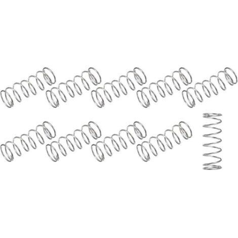 Lot de 10 ressorts de compression (0,8 x 11 mm de diamètre extérieur, 30 mm de longueur libre), ressort d'extension en acier inoxydable 304 – pour réparations à domicile, projets de bricolage,