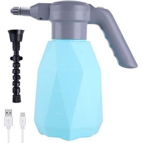 Arrosoir Électrique 2L, Pulvérisateur Électrique pour Plantes de Jardin, Arrosoir Automatique avec Bec Réglable pour Arrosage de Jardin Intérieur Extérieur-Bleu (1/4)