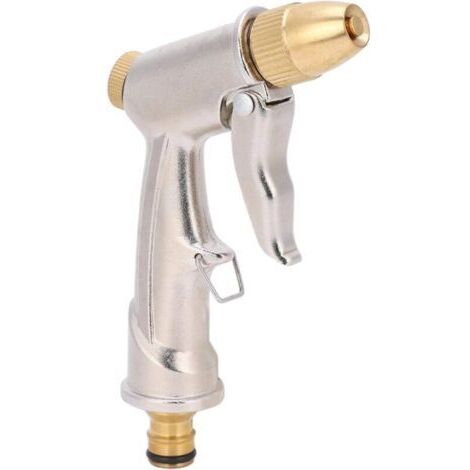 Pistolet d'arrosage métal Pistolet Arrosoir, bouton de contrôle de débit facile, Pulvérisateur de Jardin à haute pression professionnel, Puissant pour Lavage de Voiture, Arrosage de Jardin (1/4)