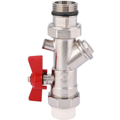 Vanne à bille multifonction PPR en laiton BSPP, tuyau à filetage mâle pour eau, huile, gaz DN32 1/2 pouces (1/4)