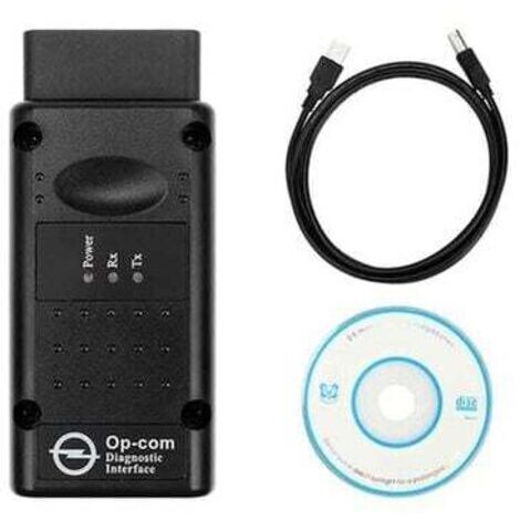 Testeur de diagnostic d'interface, voiture OPCOM 2012V Can OBD2 Oper Firmware V1.99, USB, noir