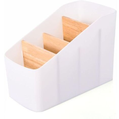 Boîte de rangement de bureau en bois, organiseur polyvalent pour fournitures de bureau, rangement pour papeterie (1/4)
