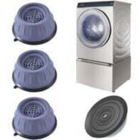 Patin Machine à Laver, 4 Pièces Pied Machine a Laver avec Patin en Caoutchouc, Pied Anti Vibration Machine a Laver pour Machines à Laver et Sèche-Linge, Patins Anti Vibration Lave Linge (1/4)