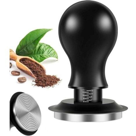 Tamper 51mm, Tasseur Café avec Base Ondulée en Acier Inoxydable, Régulation de la Pression, Tamper à Espresso pour Set de Barista (1/4)