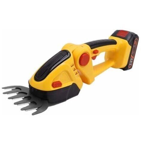 Cisailles à Gazon sans Fil, ABS SK5 Steel 110-240V Mini Taille-haie à Piles sans Fil 2 Outils en 1 pour Pelouse (Prise UE) (1/4)