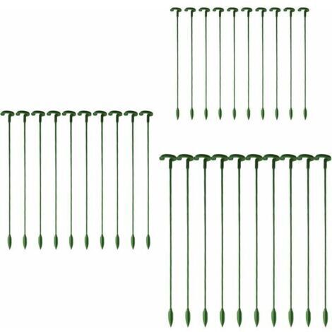 Lot de 30 tuteurs pour plantes de jardin, tiges simples, tuteurs pour fleurs, orchidée, pivoine, lys, rose (1/4)