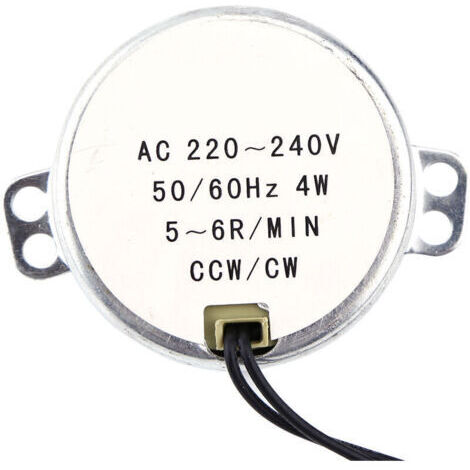 1pc 220-240V AC Moteur synchrone Motoréducteur 4W CW/CCW (5-6RPM) (1/3)