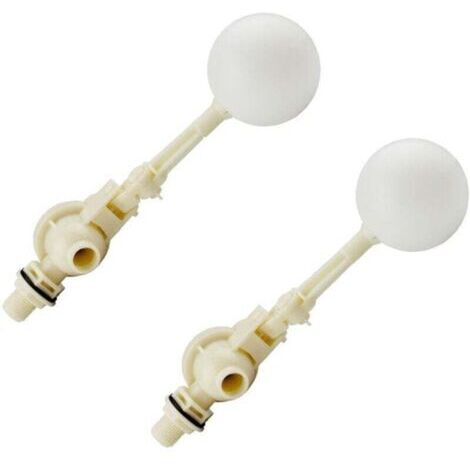 2PCS Vanne à Flotteur avec Bras réglable, Vanne à flotteur à pression différentielle,Vanne de Flotteur de 1/2"pour Bassin à Eau, ,robinet à tournant sphérique à flotteur pour montage sur réservo