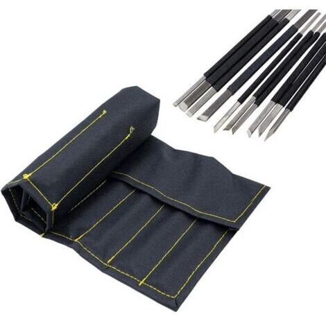 10PCS Outil de Sculpture sur Pierre Ligne Noire en Acier au Carbone Haute Ensemble de l'outil de Gravure (1/4)