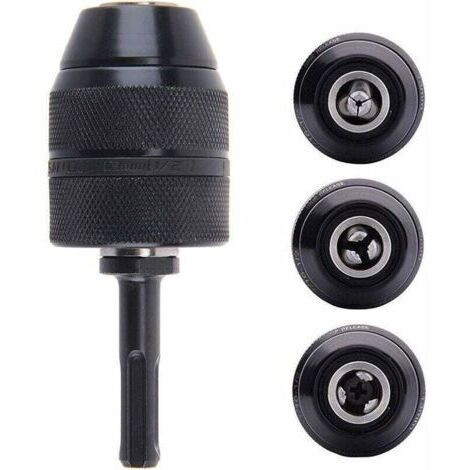 Adaptateur Sds Plus Mandrin autoserrant à fermeture rapide 2-13 mm Mandrin Professionnel Robuste 1/2-20UNF Perceuse Sans Clé de Mandrin à Fermeture Rapide Avec Adaptateur SDS (1/4)