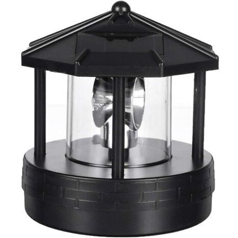 Phare LED rotatif, lampe solaire de jardin, cour, pelouse, étanche, décoration rétro, cadeau exquis pour jardin, terrasse, cour, pelouse, décoration d'intérieur (1/4)