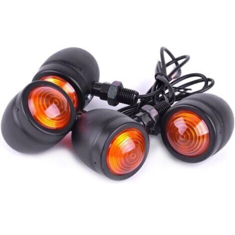 4pcs Indicateurs de Moto Clignotants Lumières 12V Imperméable Universel pour Moto Scooter Quad Cruiser Off Road (1/4)