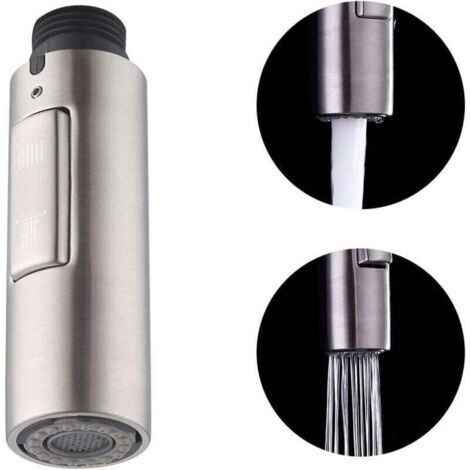 Embout Robinet Cuisine de Rechange DouchetteTête de Robinet Amovible Universelle G1/2 Acier Inoxydable SUS304 Brossée, PFS200-BS (1/4)