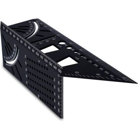 Équerre 3D d'onglet - Traçage angle de 45° à 90°,Règle universelle multifonctionnelle de tournage d'outils par règle alliage d'aluminium (1/4)