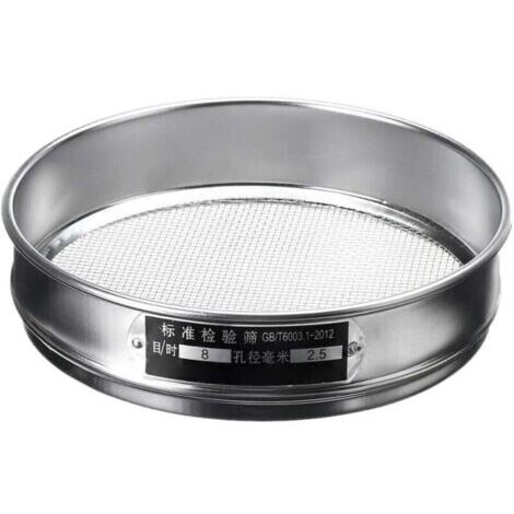 8 Mesh Tamis Farine Inox Tamis Jardin Tamis Cuisine Patisserie 2.5Mm Diamètre 20cm, Profondeur 5cm