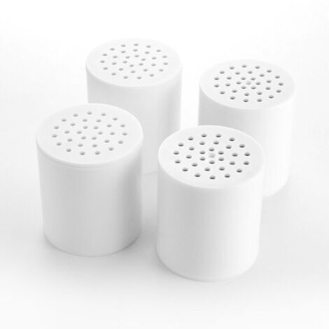 Lot de 4 filtres de douche universels à 20 étapes - Purificateur d'eau dure - Élimine le chlore, les métaux lourds, le fer et autres sédiments, adoucisseur d'eau très efficace (1/4)