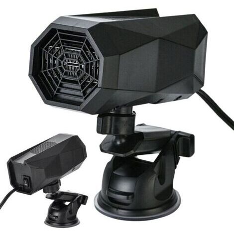Dégivreur de Pare-Brise - Désembueur et dégivreur de Pare-Brise Portable 12 V 150 W Ventilateurs de Chauffage de Voiture d'hiver à Base rotative à 360 degré (1/4)