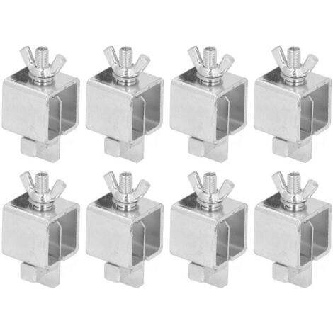Pince de soudage bout à bout en alliage d'aluminium, couleur argent, Kit de pinces papillon pour soudage de panneaux de carrosserie automobile, 8 pièces (1/4)