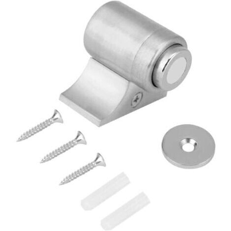 Butée Porte Magnetique, Arrêt de Porte Magnétique en Acier Inoxydable Door Stoppers pour le bureau à domicile(argent) (1/4)