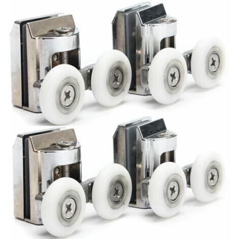 Roulette pour Porte ​de Douche Galets de Roulettes Douche Porte Coulissante 23mm de Roulement de Rechang Nylon Alliage de Zin (1/4)